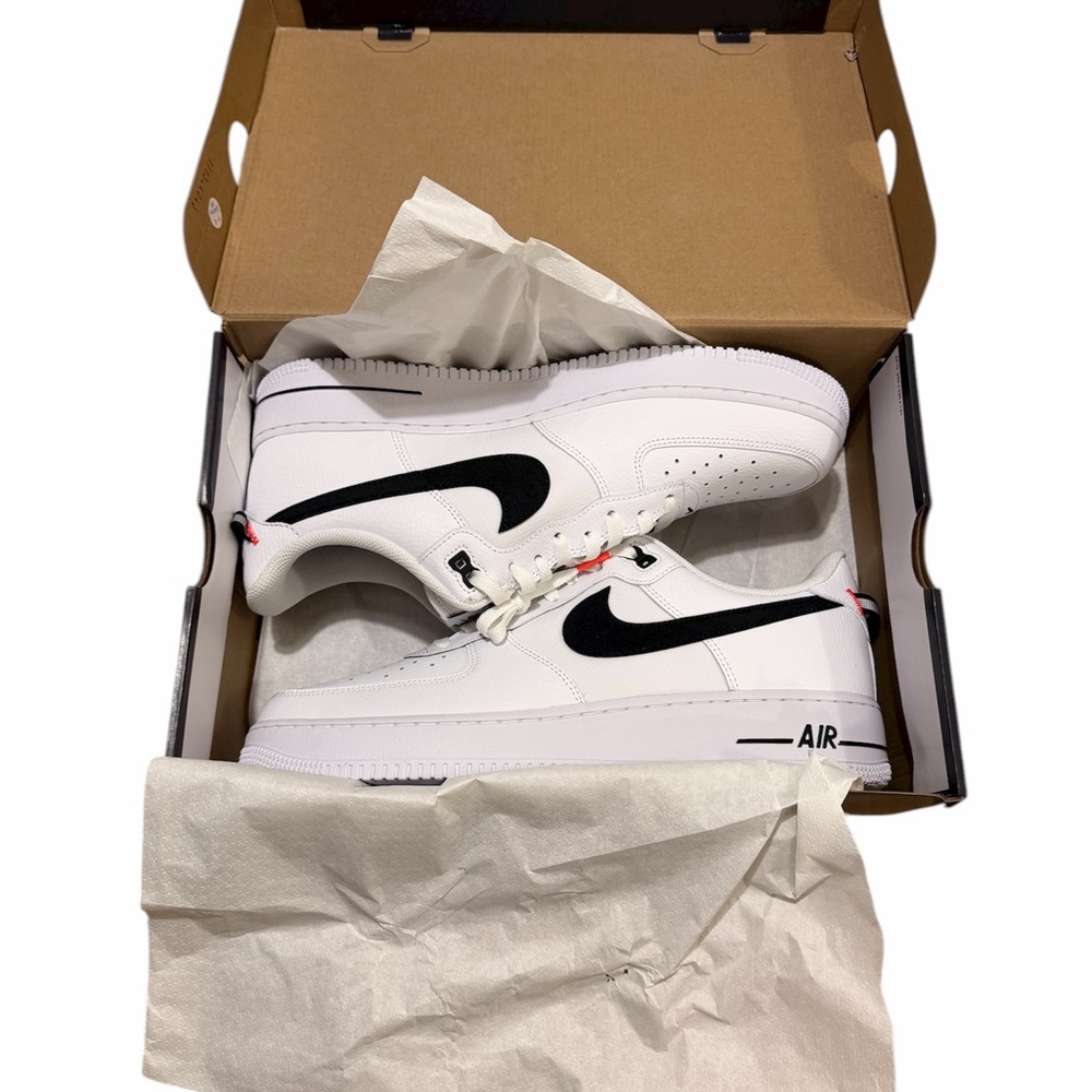 Nike Air Force 1 ’07 LV8 White/Black Bright Crimson HV9509‑100 Size 13 US New